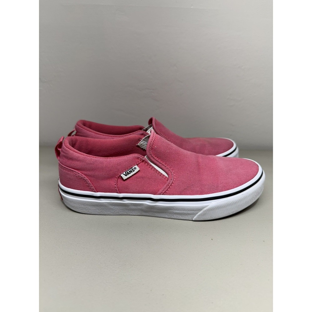 Vans Asher Slip On Shoes Womens 4 Honeysuckle Pink Canvas Skate Casual